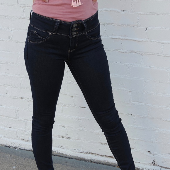 Mid Rise 3 Button Skinny Jean - Picture 4 of 6